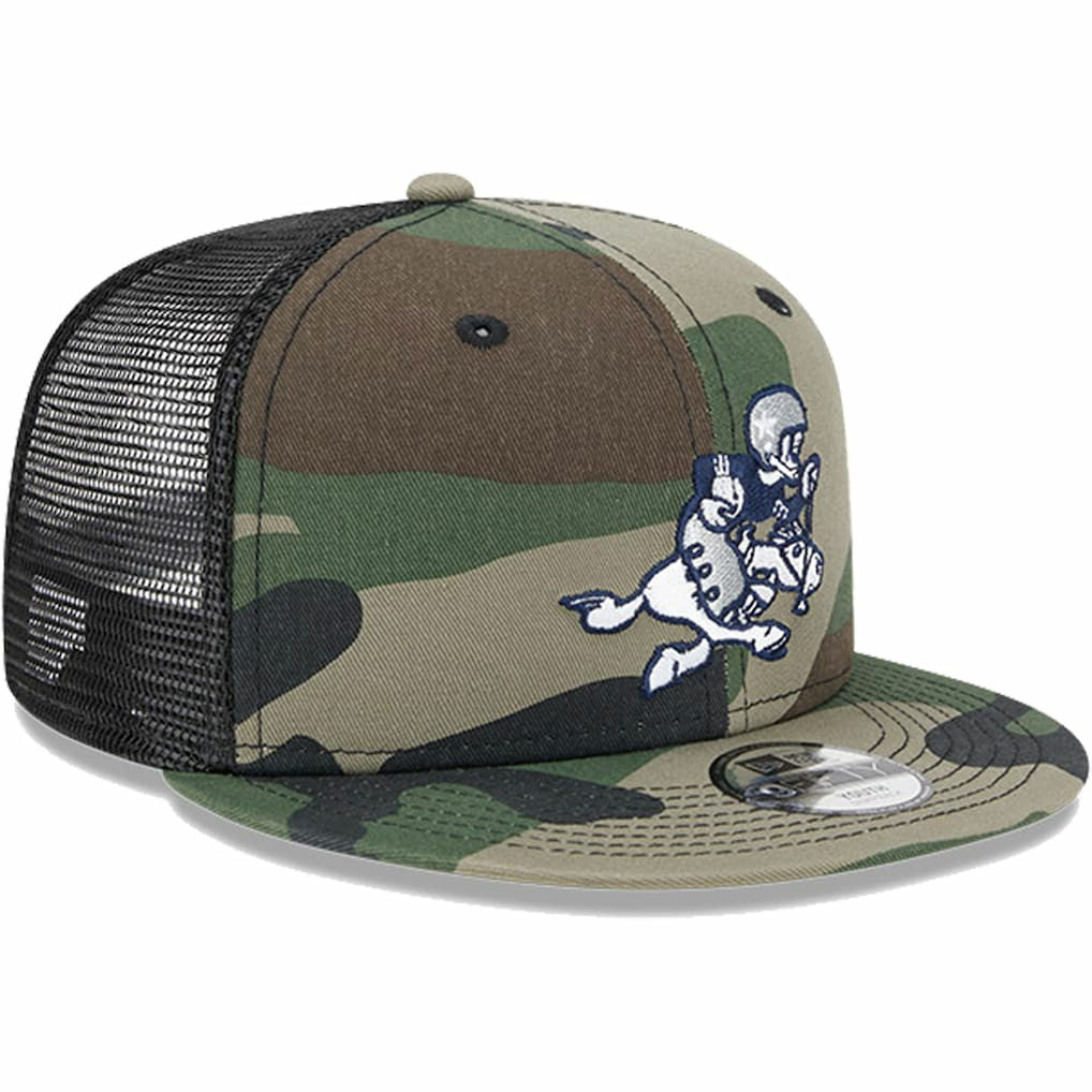 Dallas Cowboys New Era Youth Retro Joe Main Trucker 9FIFTY Snapback Hat - Camo Hats