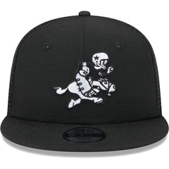 Dallas Cowboys New Era Youth Retro Joe Main B-Dub 9FIFTY Trucker Adjustable Hat - Black Hats