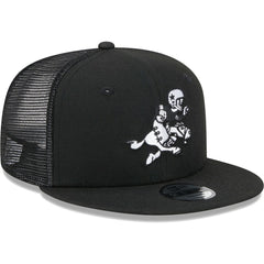 Dallas Cowboys New Era Youth Retro Joe Main B-Dub 9FIFTY Trucker Adjustable Hat - Black Hats
