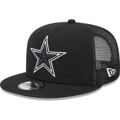 Dallas Cowboys New Era Main Trucker 9FIFTY Snapback Hat - Black Hats