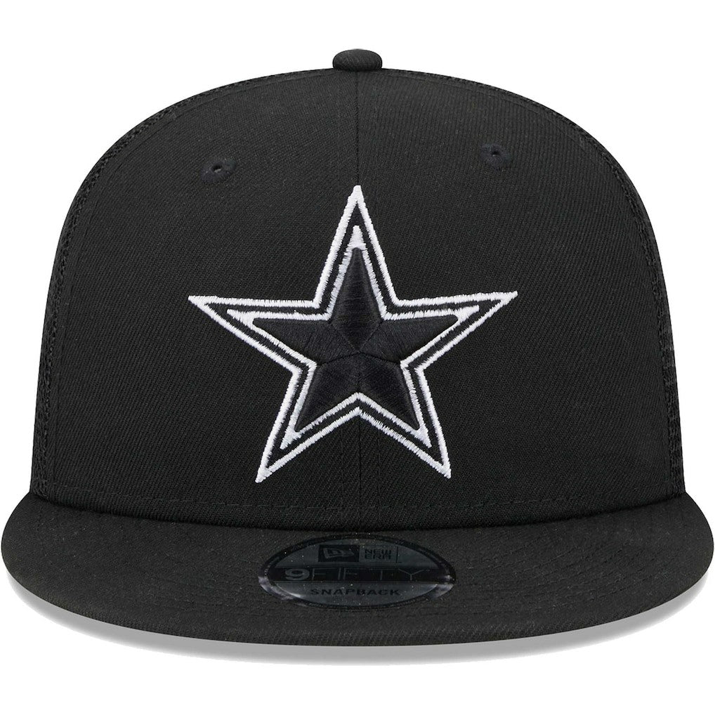 Dallas Cowboys New Era Main Trucker 9FIFTY Snapback Hat - Black Hats