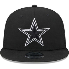 Dallas Cowboys New Era Main Trucker 9FIFTY Snapback Hat - Black Hats