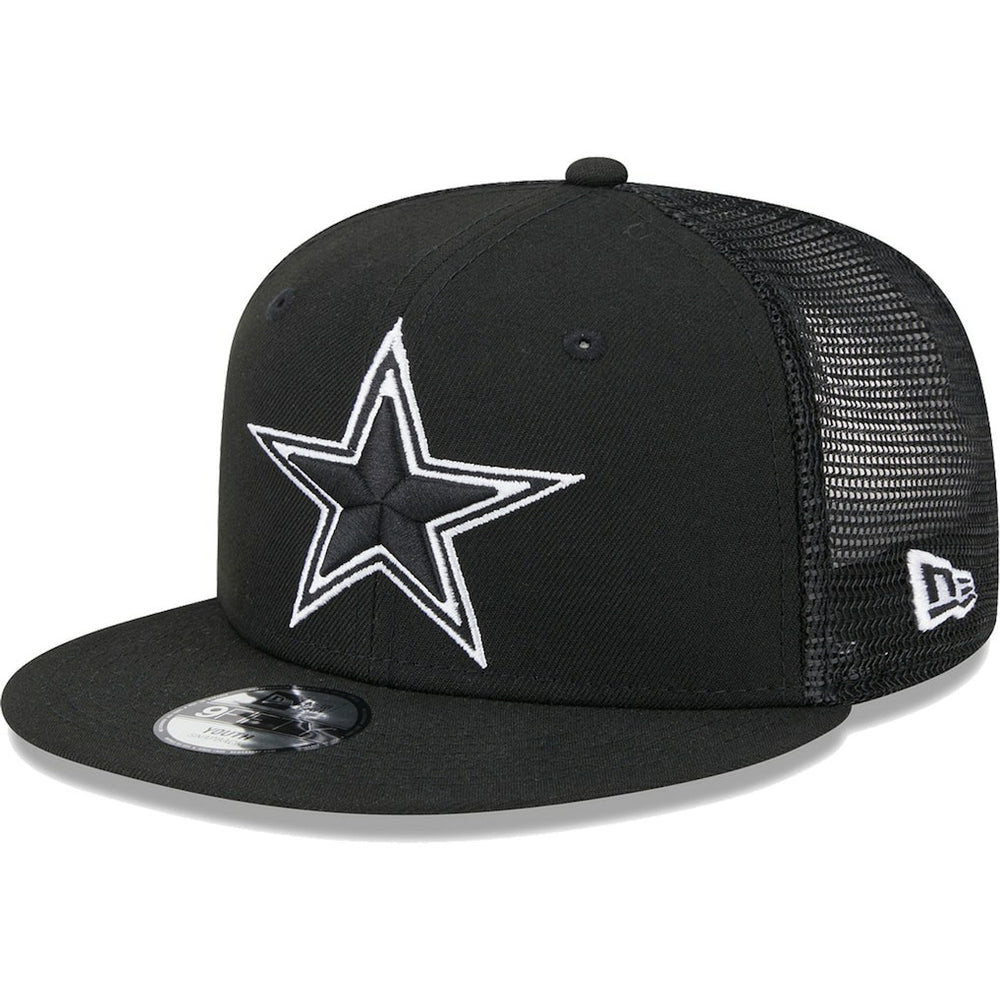 Dallas Cowboys New Era Youth Main B-Dub 9FIFTY Trucker Adjustable Hat - Black Hats