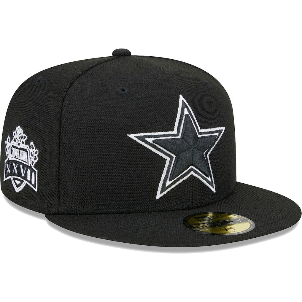 Dallas Cowboys New Era Main Patch 59FIFTY Fitted Hat - Black Hats