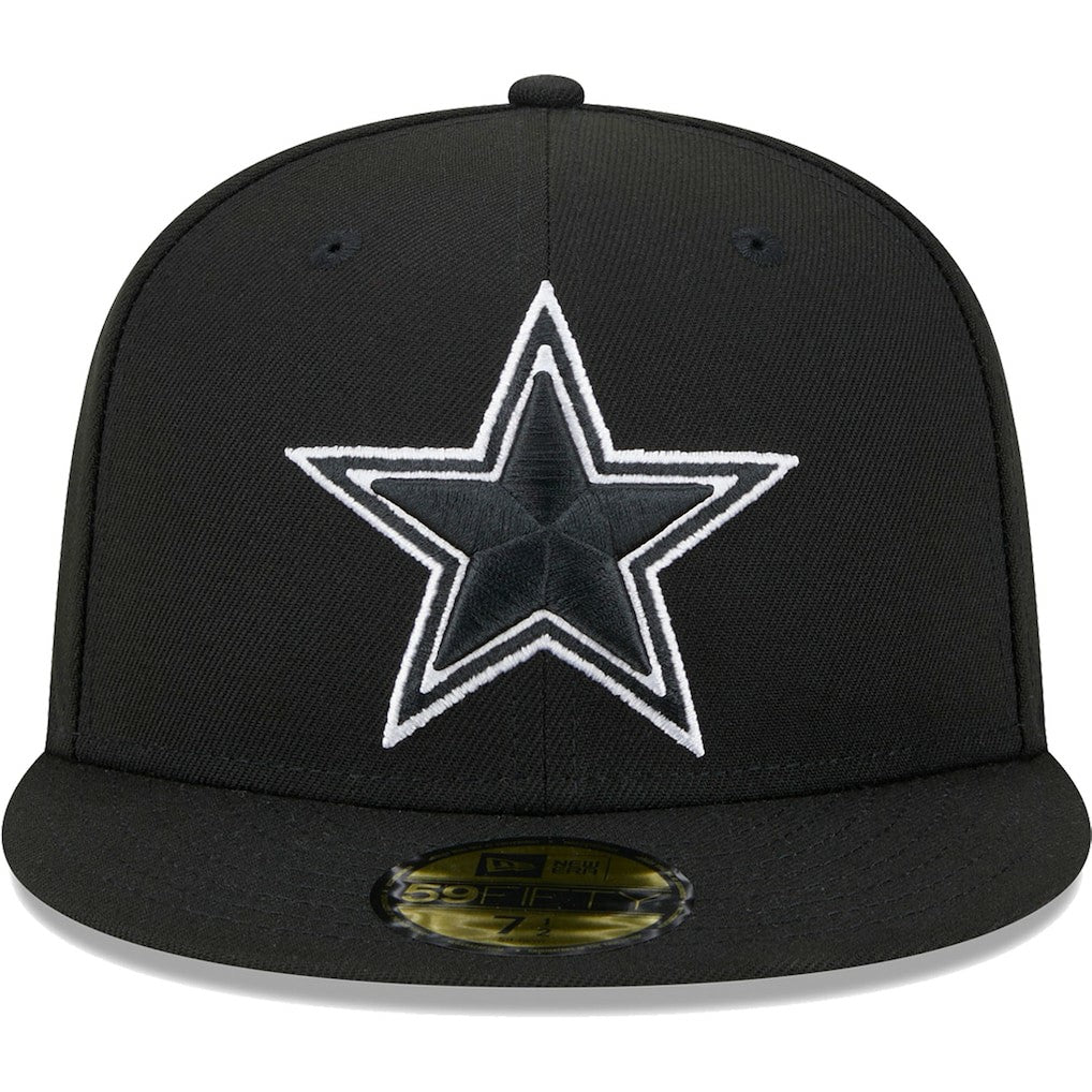 Dallas Cowboys New Era Main Patch 59FIFTY Fitted Hat - Black Hats