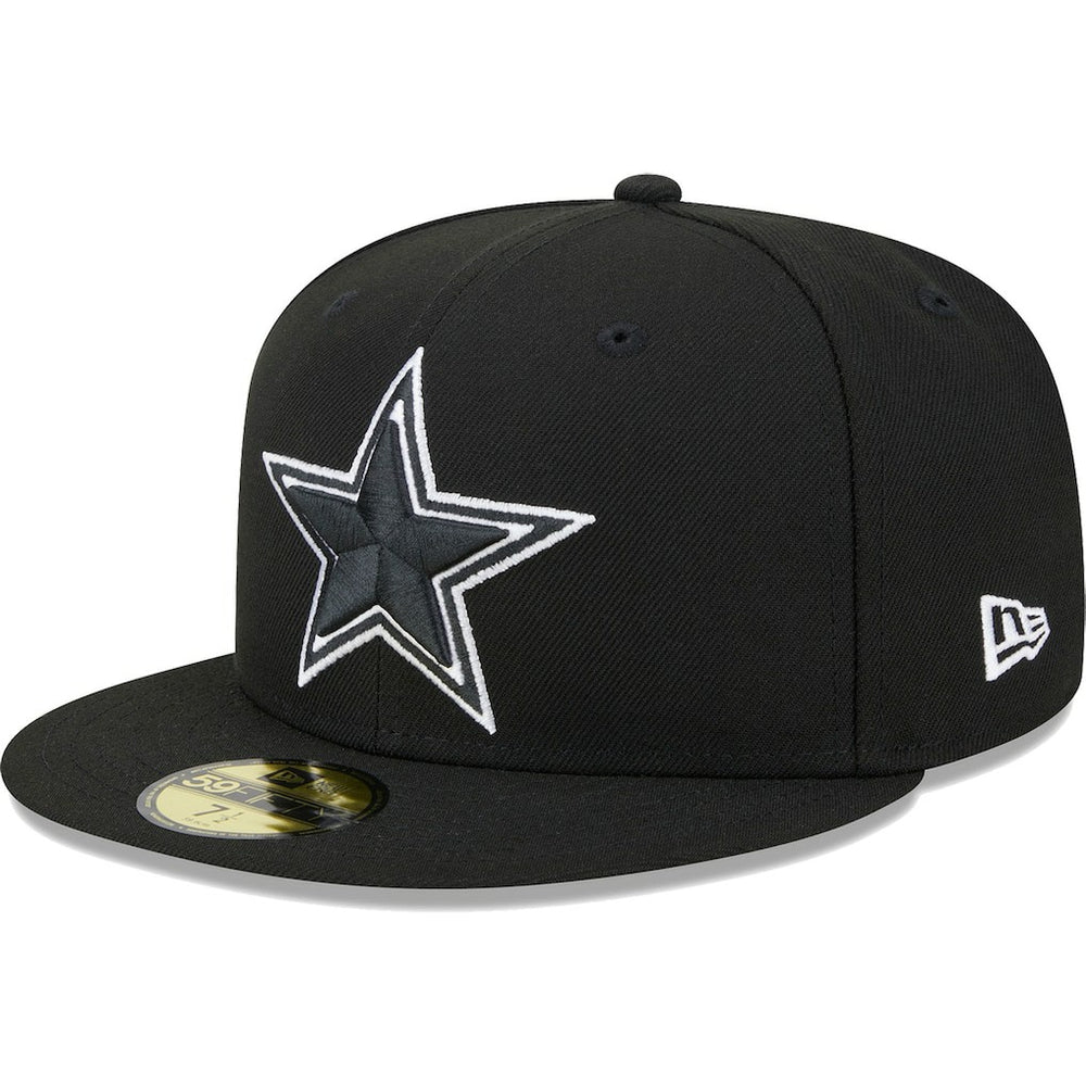 Dallas Cowboys New Era Main Patch 59FIFTY Fitted Hat - Black Hats
