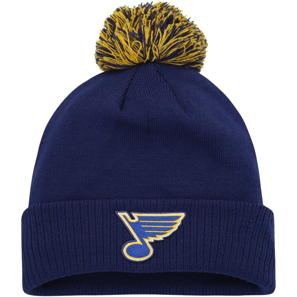 St. Louis Blues adidas COLD.RDY Cuffed Knit Hat with Pom - Blue | US 200012386