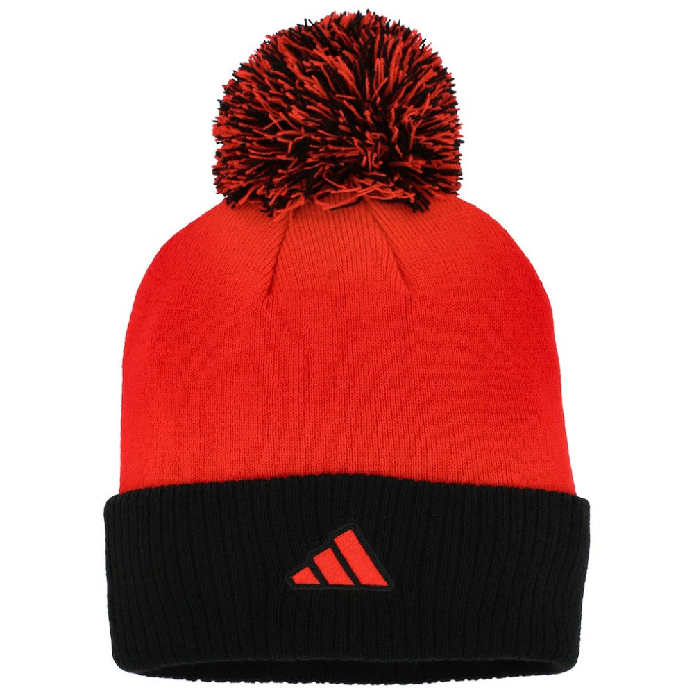 Chicago Blackhawks adidas Women's Laurel Cuffed Knit Hat with Pom - Red | US 200012406