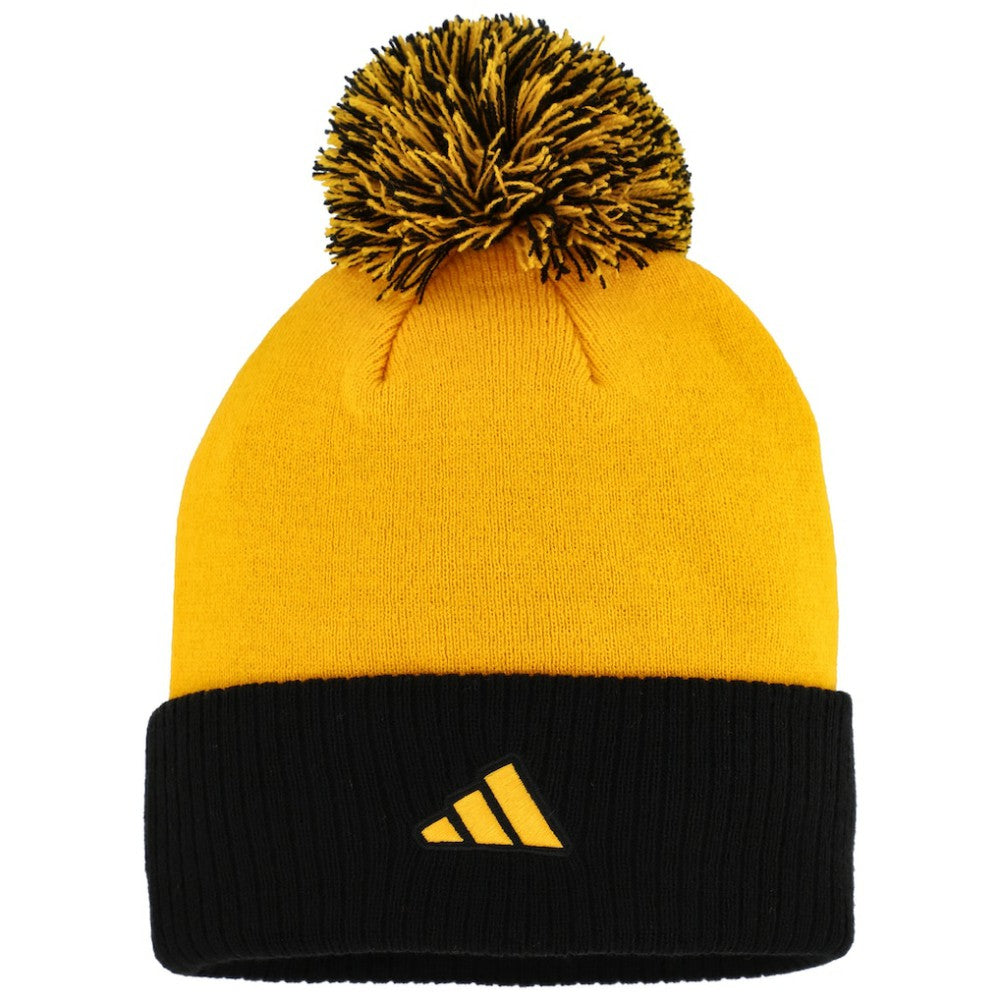Pittsburgh Penguins adidas Women's Laurel Cuffed Knit Hat with Pom - Gold | US 200012414