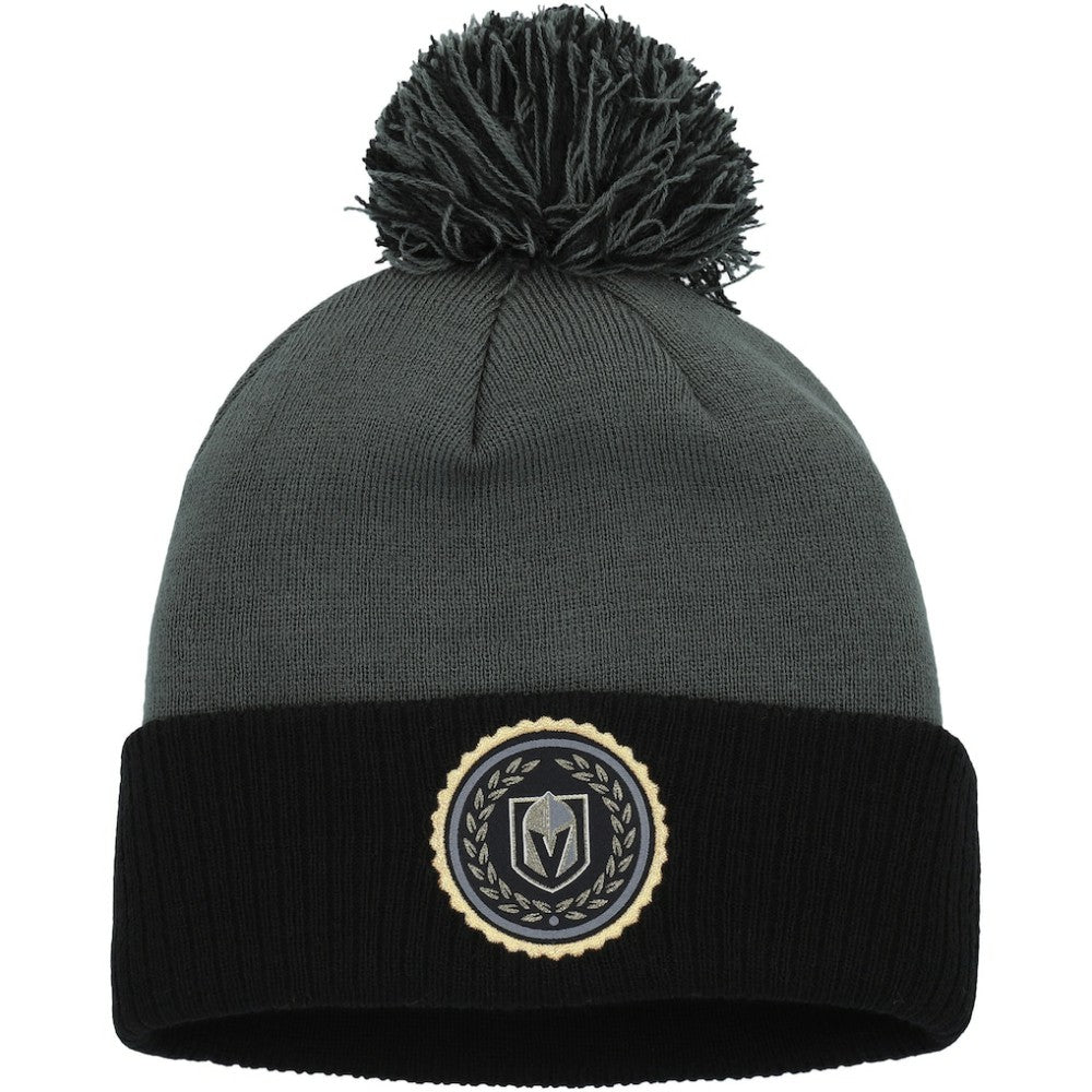 Vegas Golden Knights adidas Women's Laurel Cuffed Knit Hat with Pom - Gray | US 200012419
