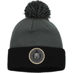 Vegas Golden Knights adidas Women's Laurel Cuffed Knit Hat with Pom - Gray | US 200012419