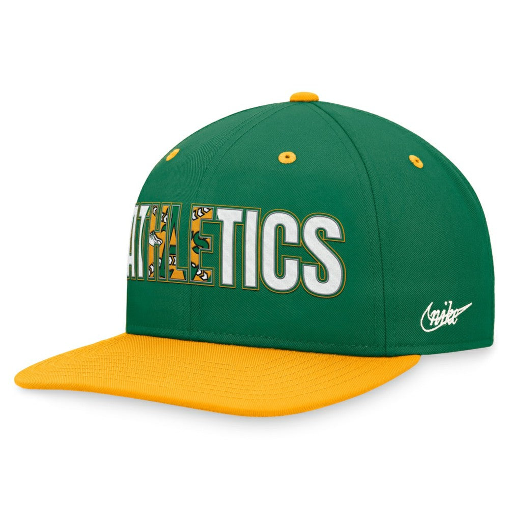 Athletics Nike Cooperstown Collection Pro Snapback Hat - Green Hats