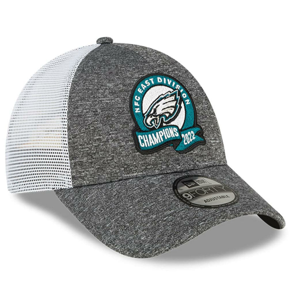 Philadelphia Eagles New Era 2022 NFC East Division Champions Locker Room 9FORTY Adjustable Hat - Heather Gray Hats