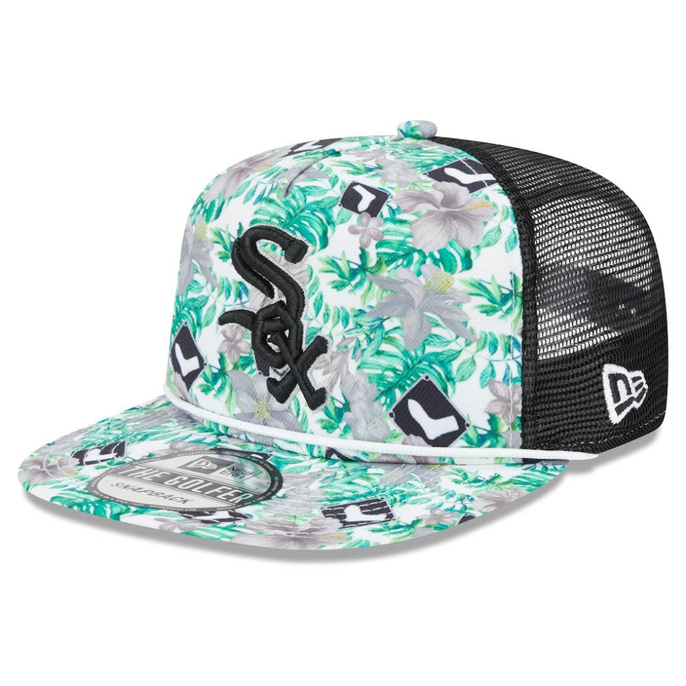 Chicago White Sox New Era Tropic Floral Golfer Lightly Structured Snapback Hat Hats