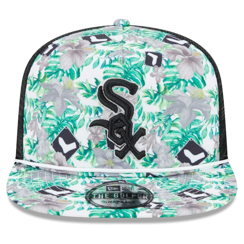 Chicago White Sox New Era Tropic Floral Golfer Lightly Structured Snapback Hat Hats
