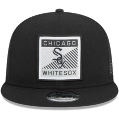 Chicago White Sox New Era Scratch Squared Trucker 9FIFTY Snapback Hat - Black Hats