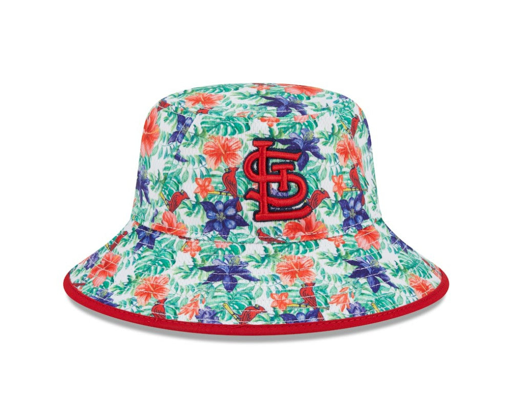 St. Louis Cardinals New Era Tropic Floral Bucket Hat Hats