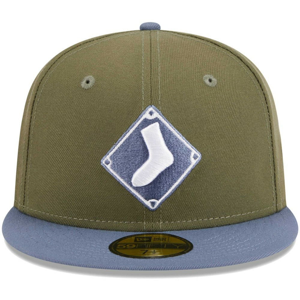 Chicago White Sox New Era 59FIFTY Fitted Hat - Olive/Blue Hats