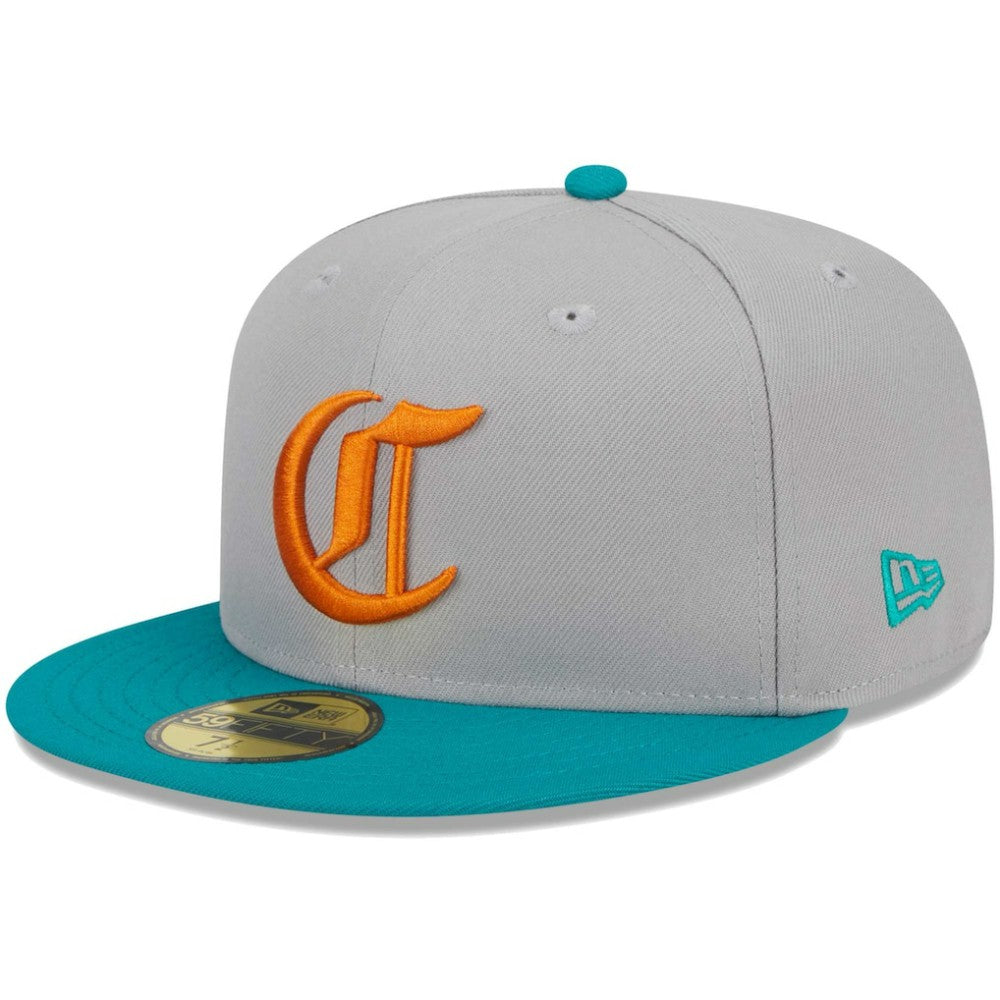 Cincinnati Reds New Era  59FIFTY Fitted Hat - Gray/Teal Hats