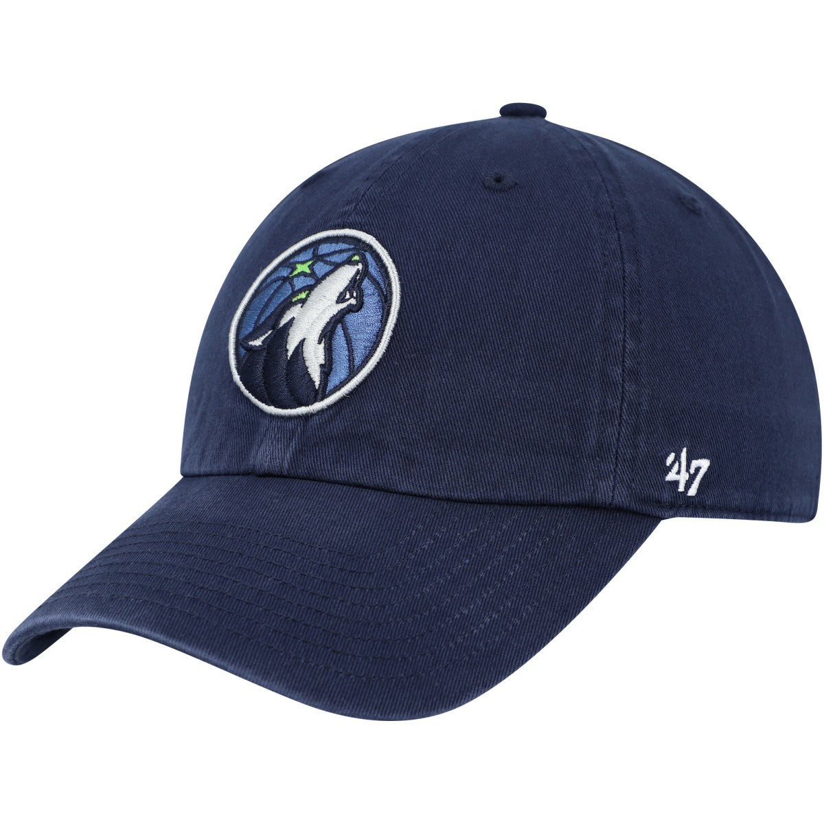 Minnesota Timberwolves '47 Core Logo Clean Up Adjustable Hat Navy - 47 brand