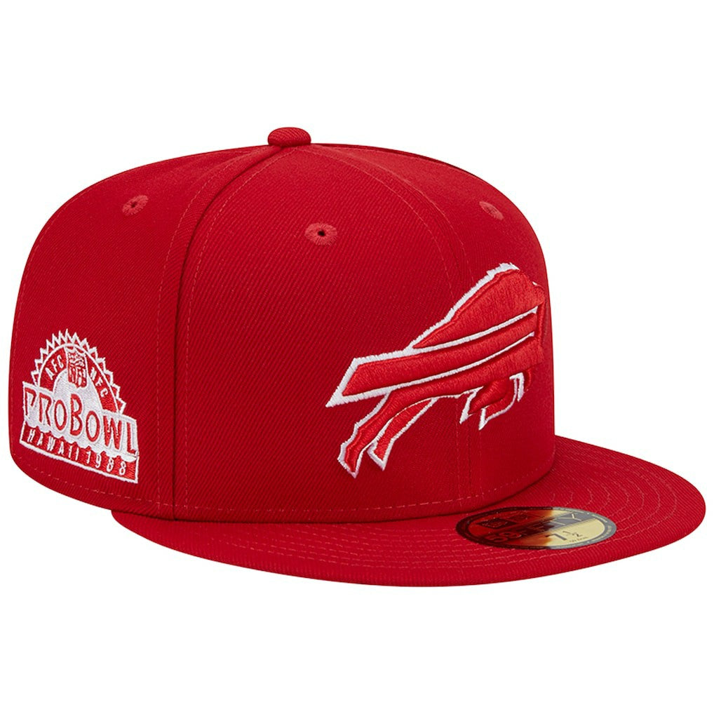 Buffalo Bills New Era 1998 Hawaii Pro Bowl Main Patch 59FIFTY Fitted Hat - Scarlet Hats
