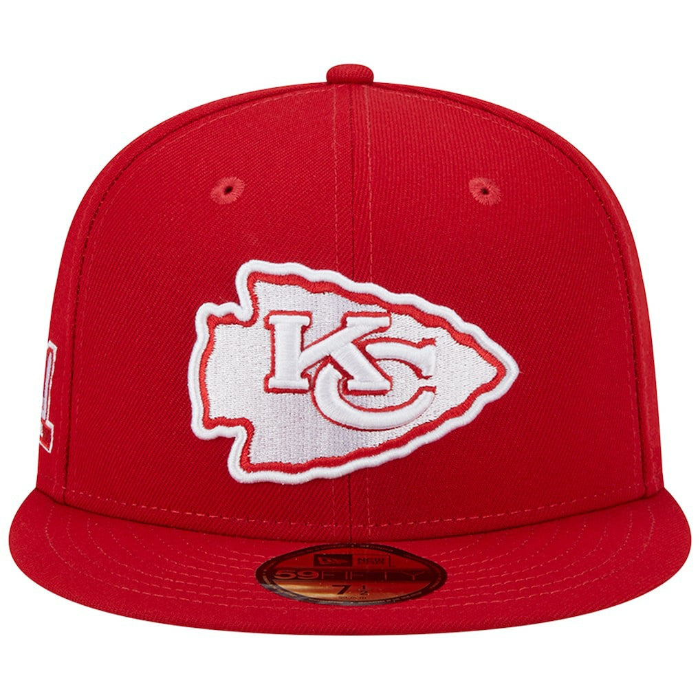 Kansas City Chiefs New Era Super Bowl LIV Main Patch 59FIFTY Fitted Hat - Scarlet Hats