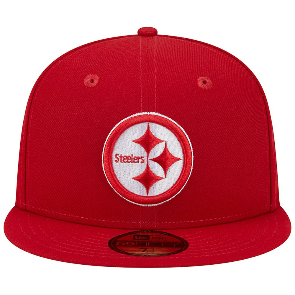 Pittsburgh Steelers New Era Super Bowl XLIII Main Patch 59FIFTY Fitted Hat - Scarlet Hats