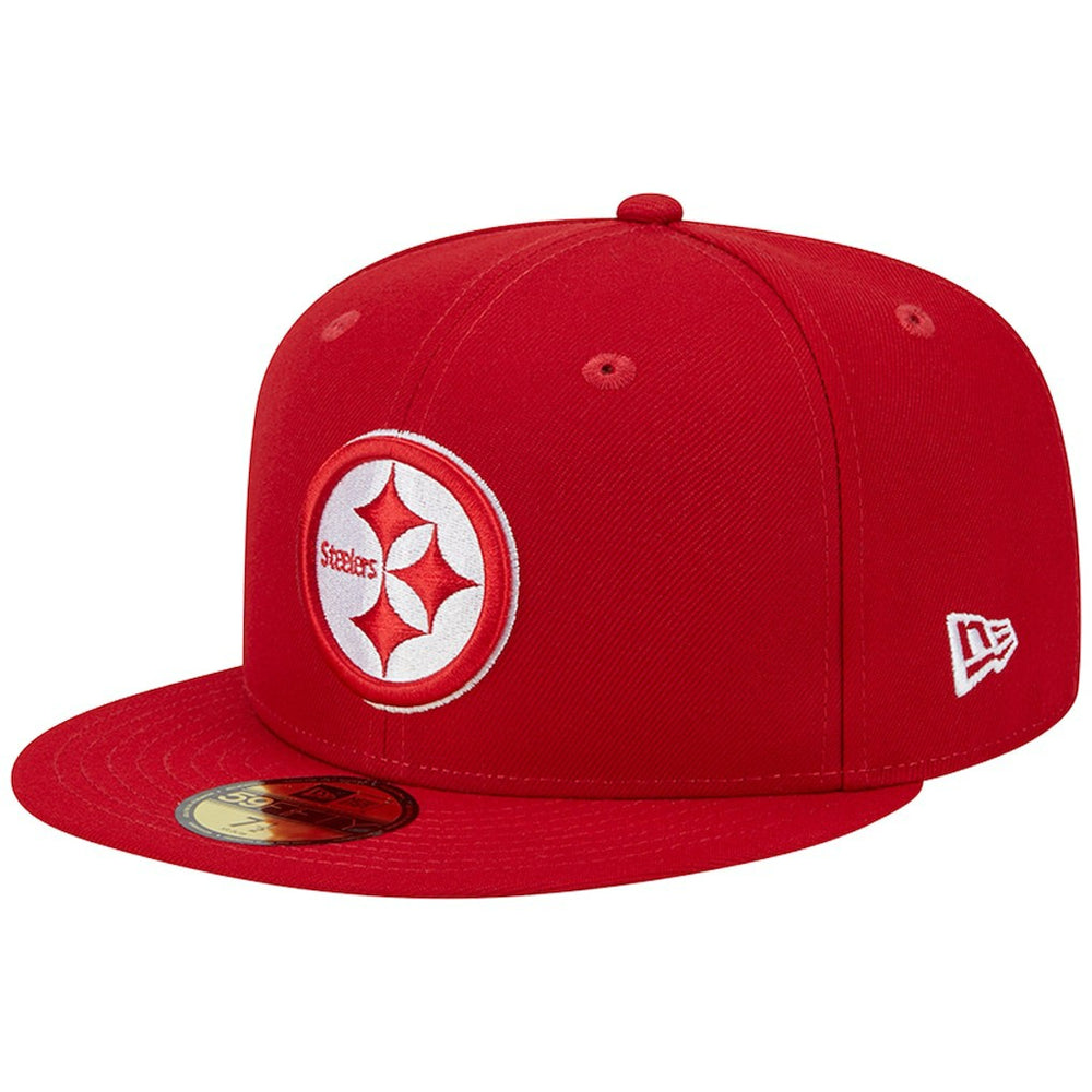 Pittsburgh Steelers New Era Super Bowl XLIII Main Patch 59FIFTY Fitted Hat - Scarlet Hats