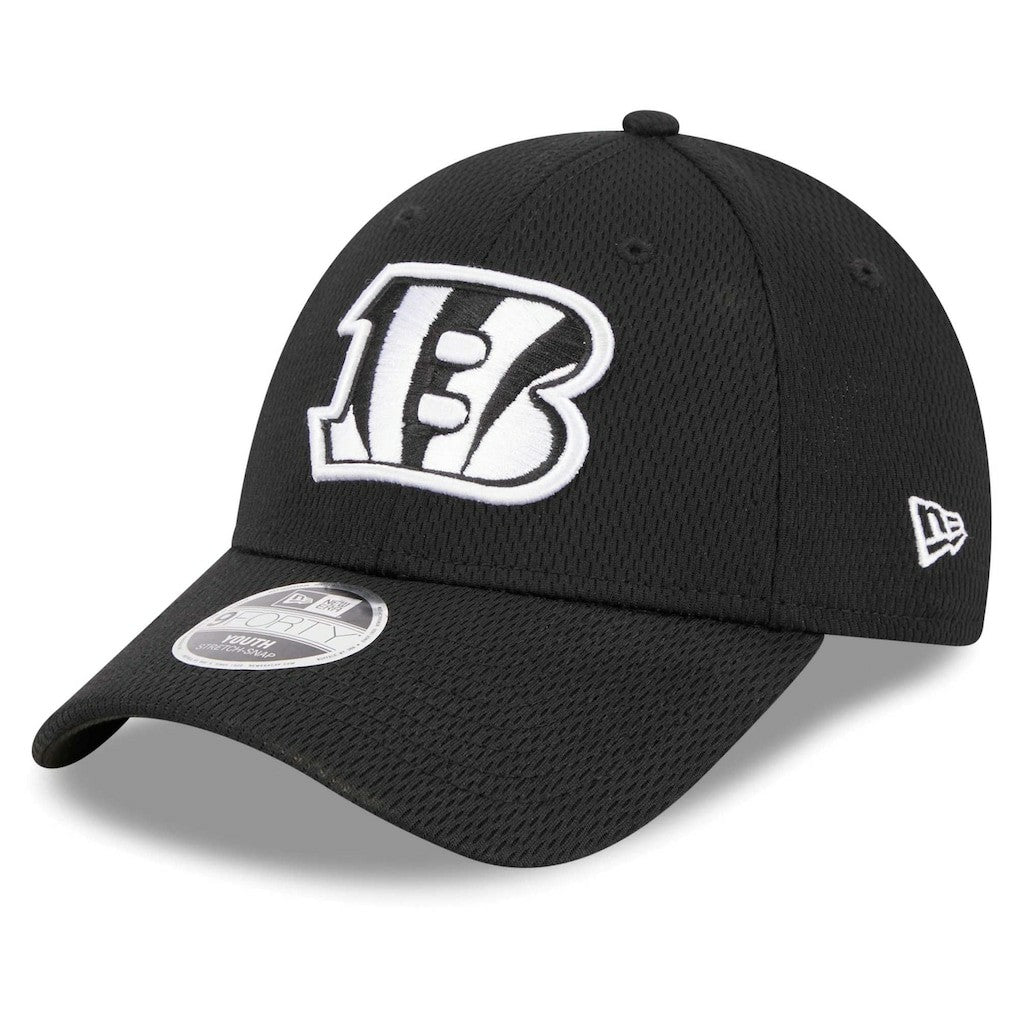 Cincinnati Bengals New Era Youth Main B-Dub 9FORTY Adjustable Hat - Black Hats