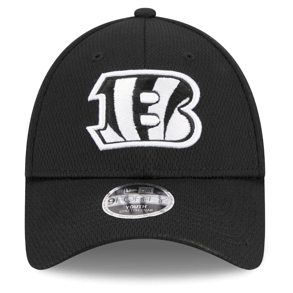 Cincinnati Bengals New Era Youth Main B-Dub 9FORTY Adjustable Hat - Black Hats
