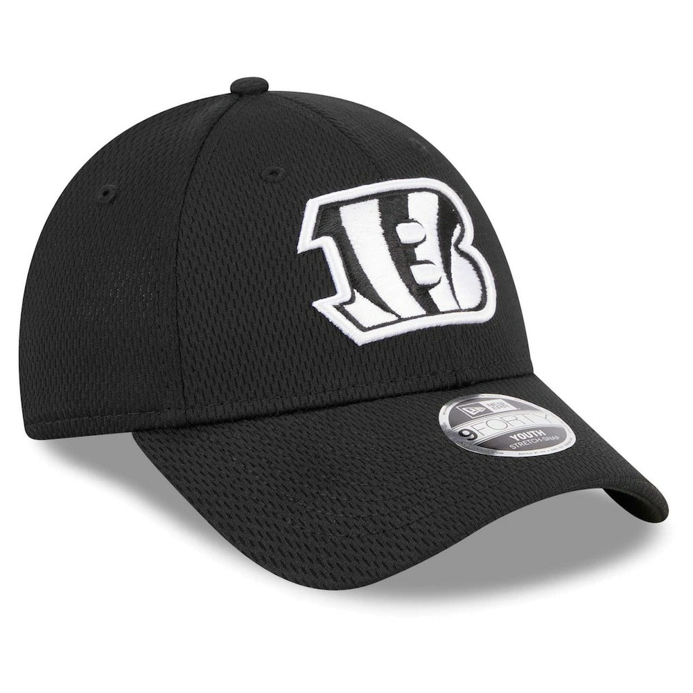Cincinnati Bengals New Era Youth Main B-Dub 9FORTY Adjustable Hat - Black Hats