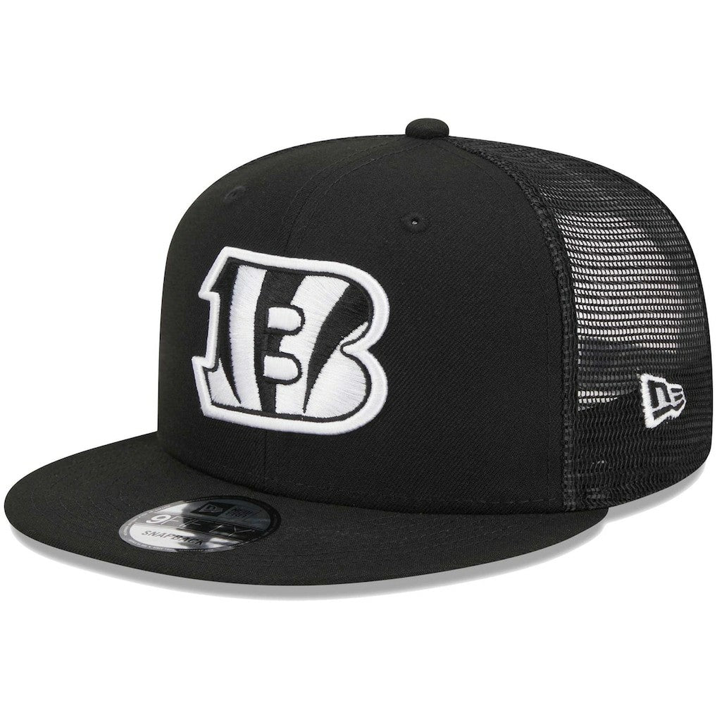 Cincinnati Bengals New Era Main Trucker 9FIFTY Snapback Hat - Black Hats