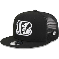 Cincinnati Bengals New Era Main Trucker 9FIFTY Snapback Hat - Black Hats