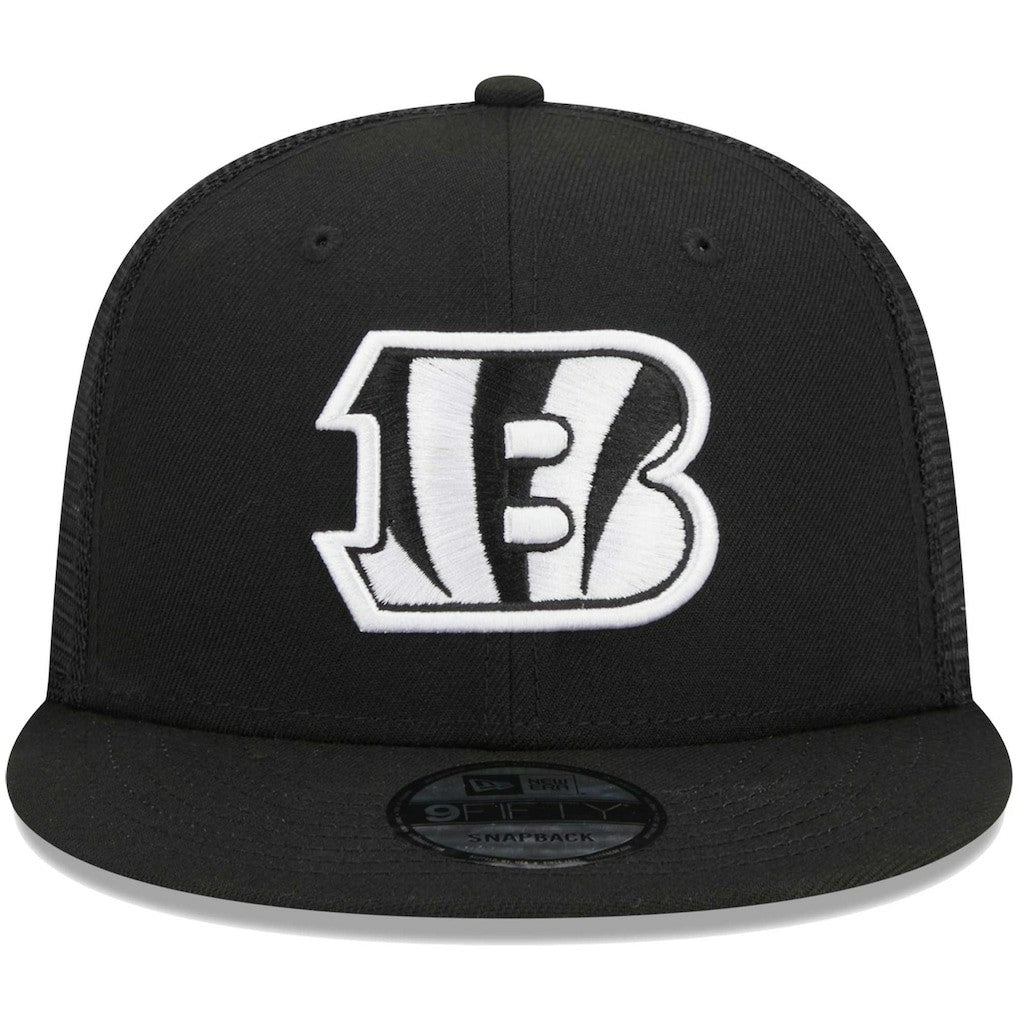Cincinnati Bengals New Era Main Trucker 9FIFTY Snapback Hat - Black Hats