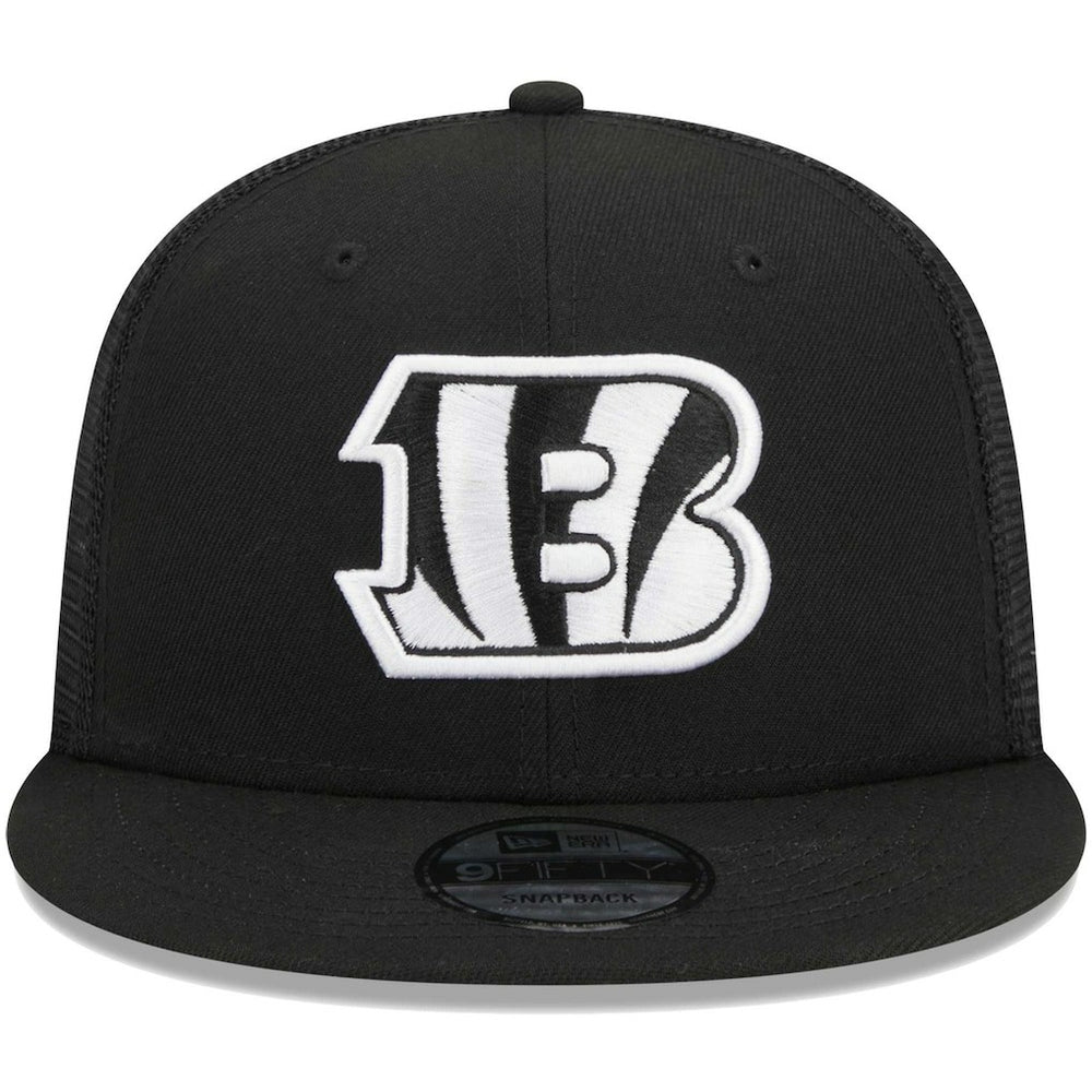 Cincinnati Bengals New Era Main Trucker 9FIFTY Snapback Hat - Black Hats