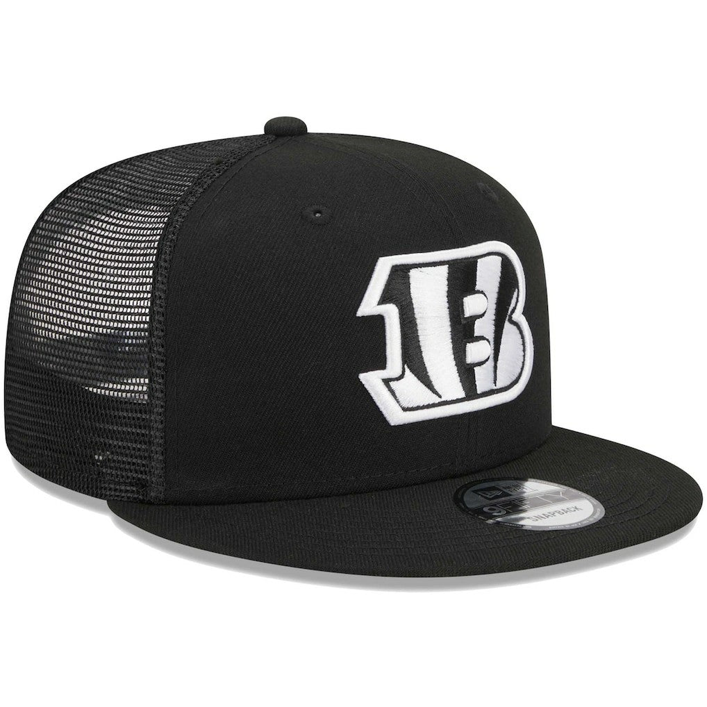 Cincinnati Bengals New Era Main Trucker 9FIFTY Snapback Hat - Black Hats
