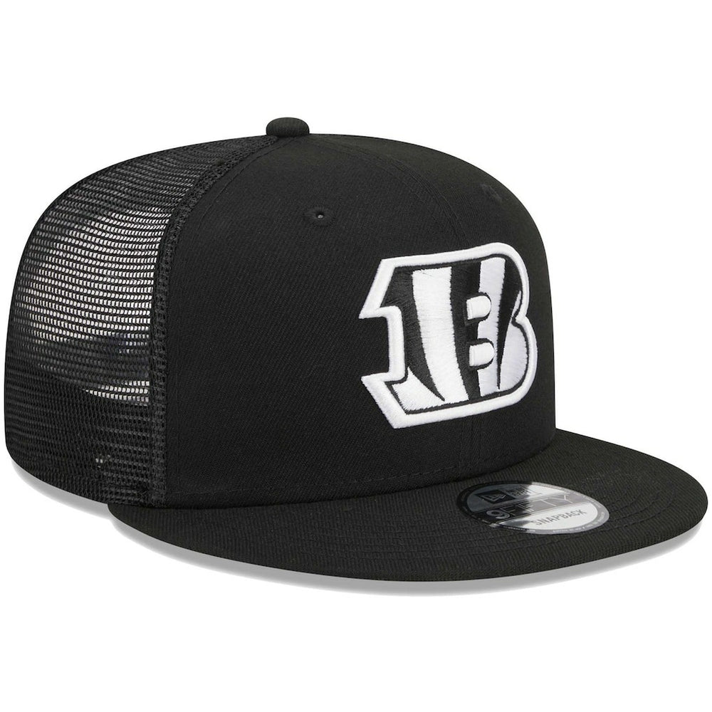 Cincinnati Bengals New Era Main Trucker 9FIFTY Snapback Hat - Black Hats