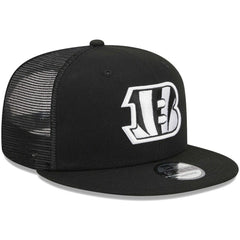 Cincinnati Bengals New Era Main Trucker 9FIFTY Snapback Hat - Black Hats