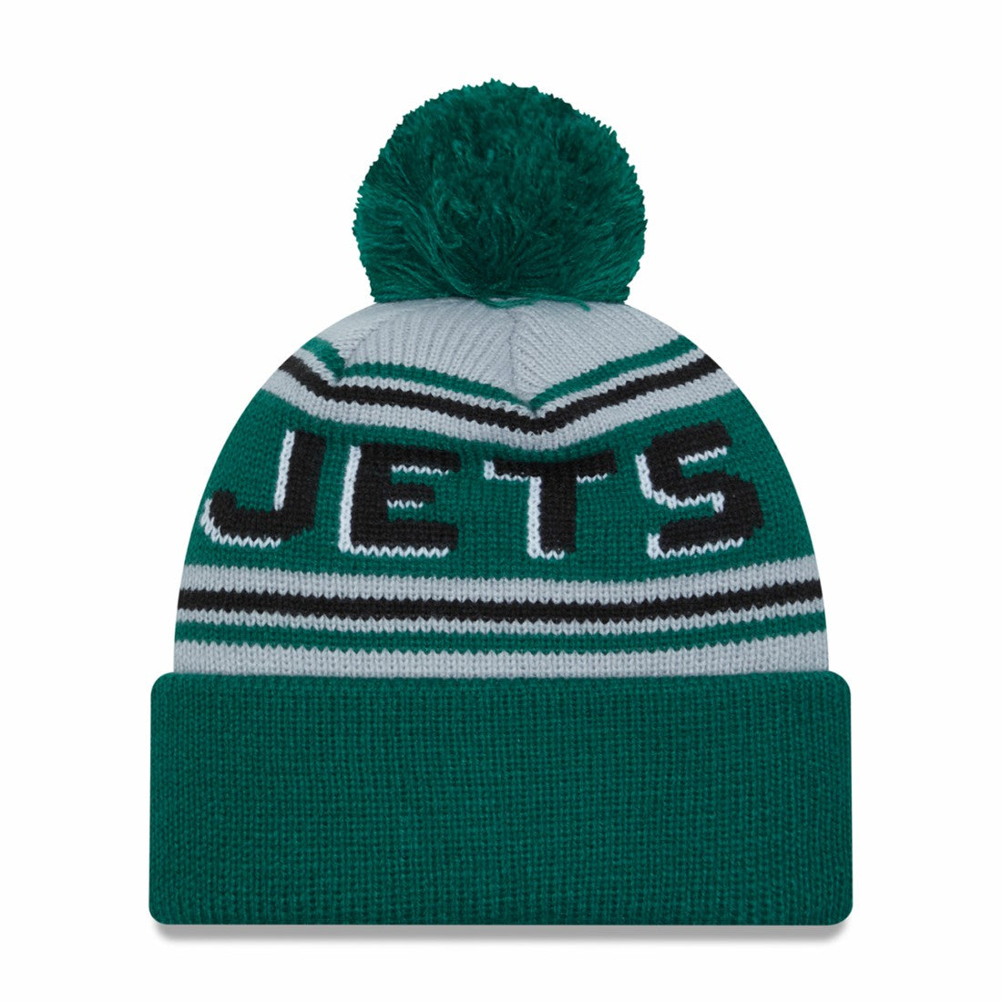 New York Jets New Era Main Cuffed Knit Hat with Pom - Green Hats