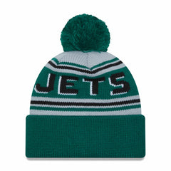 New York Jets New Era Main Cuffed Knit Hat with Pom - Green Hats