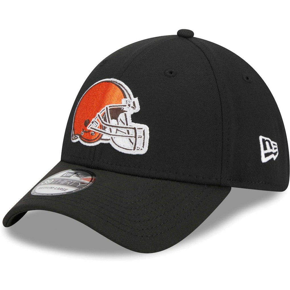 Cleveland Browns New Era Main 39THIRTY Flex Hat - Black Hats