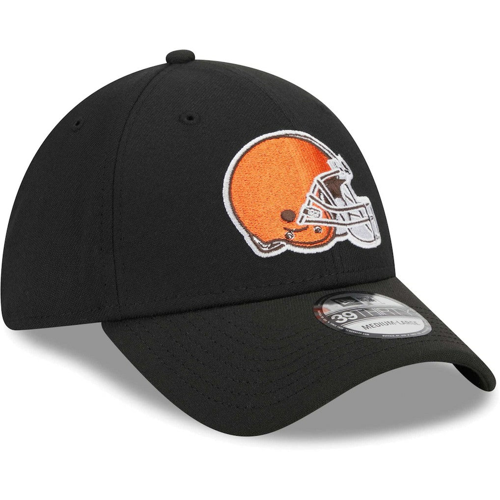 Cleveland Browns New Era Main 39THIRTY Flex Hat - Black Hats