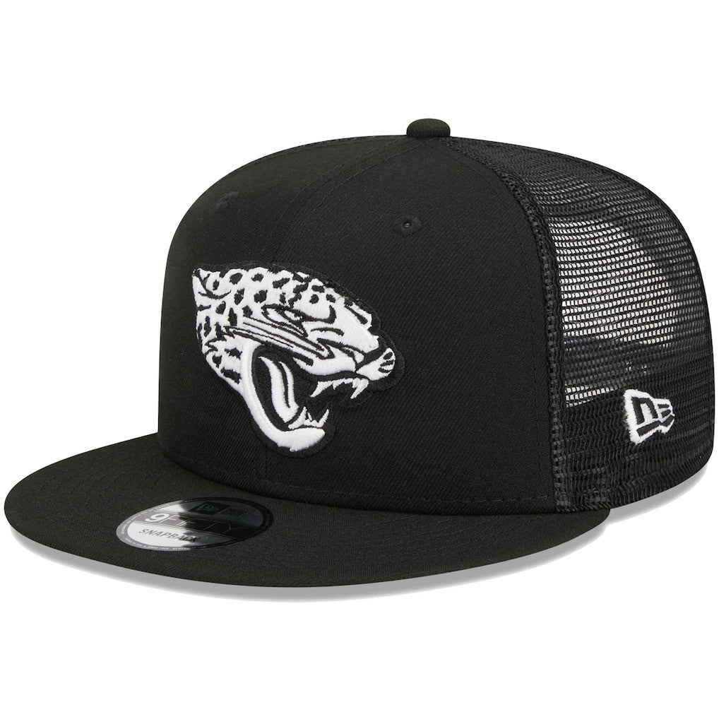 Jacksonville Jaguars New Era Main Trucker 9FIFTY Snapback Hat - Black Hats