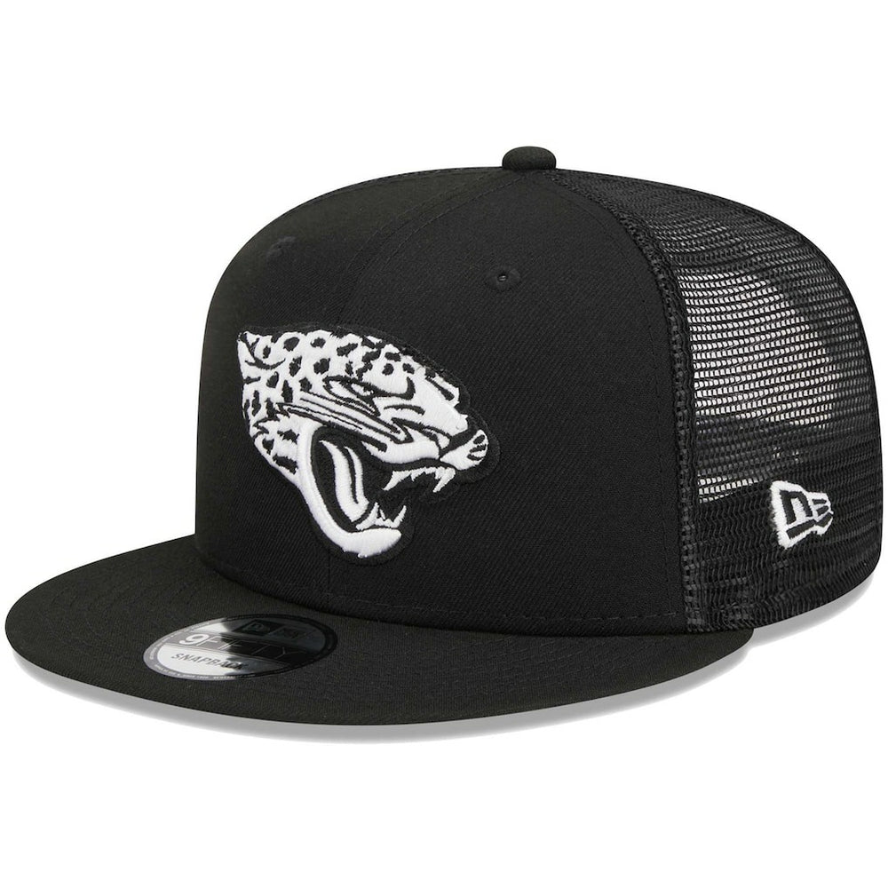 Jacksonville Jaguars New Era Main Trucker 9FIFTY Snapback Hat - Black Hats