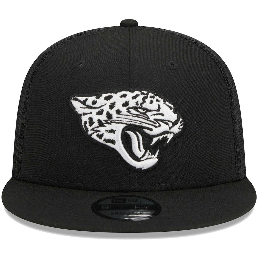 Jacksonville Jaguars New Era Main Trucker 9FIFTY Snapback Hat - Black Hats