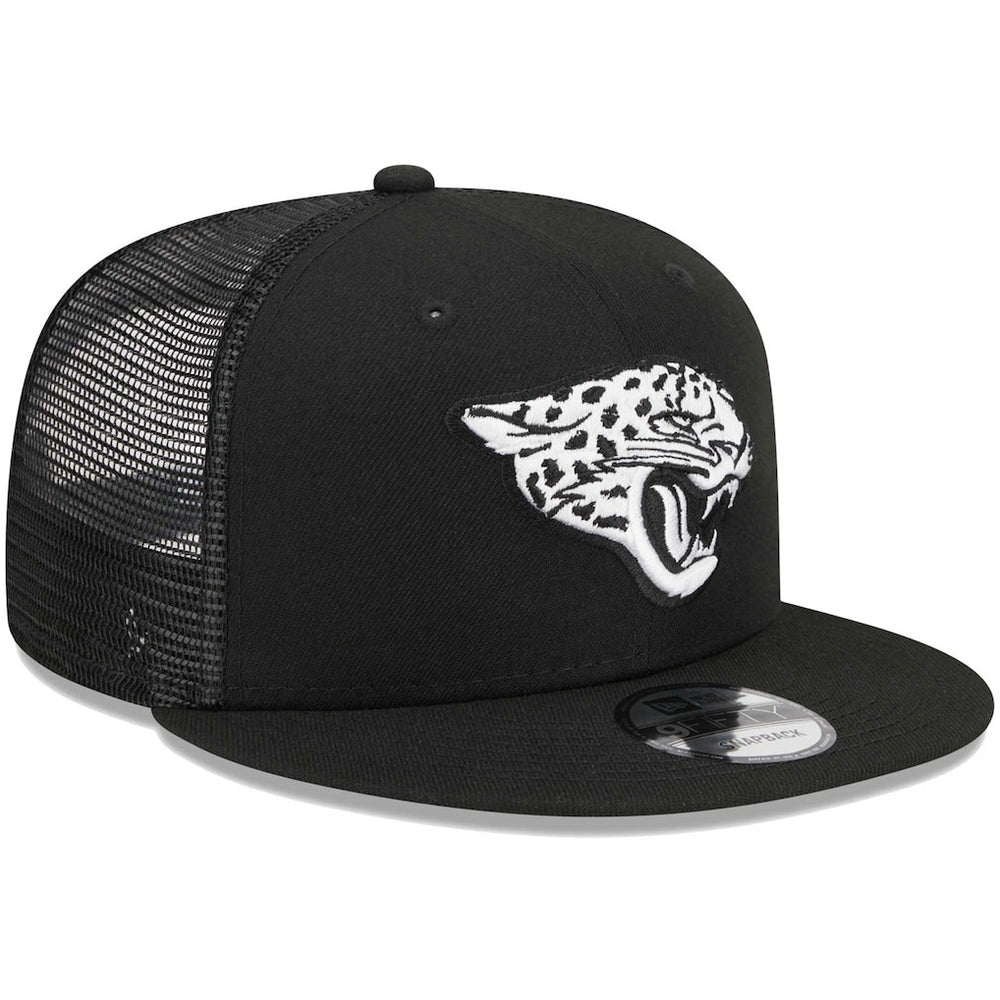 Jacksonville Jaguars New Era Main Trucker 9FIFTY Snapback Hat - Black Hats
