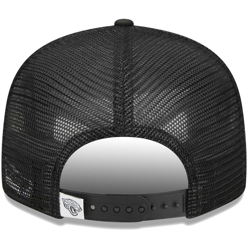Jacksonville Jaguars New Era Main Trucker 9FIFTY Snapback Hat - Black Hats