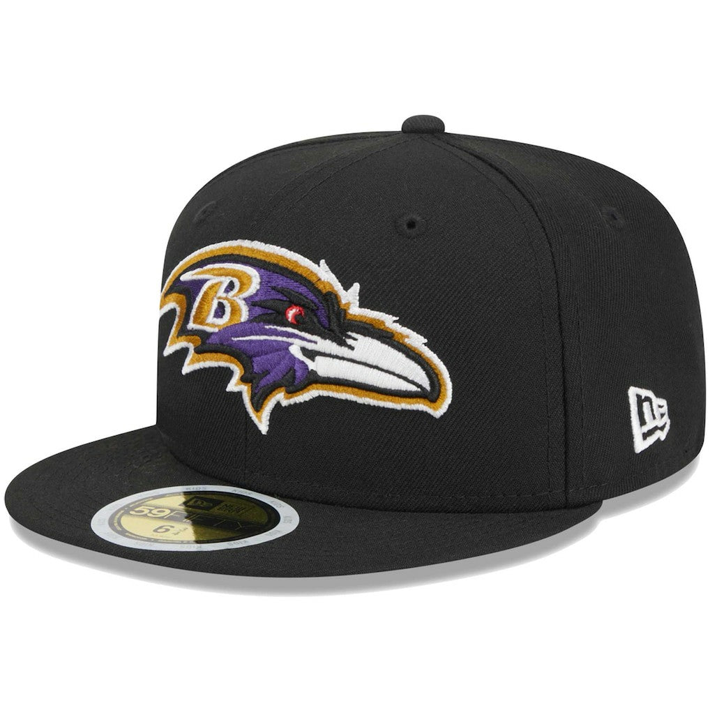Baltimore Ravens New Era Youth Main 59FIFTY Fitted Hat - Black Hats