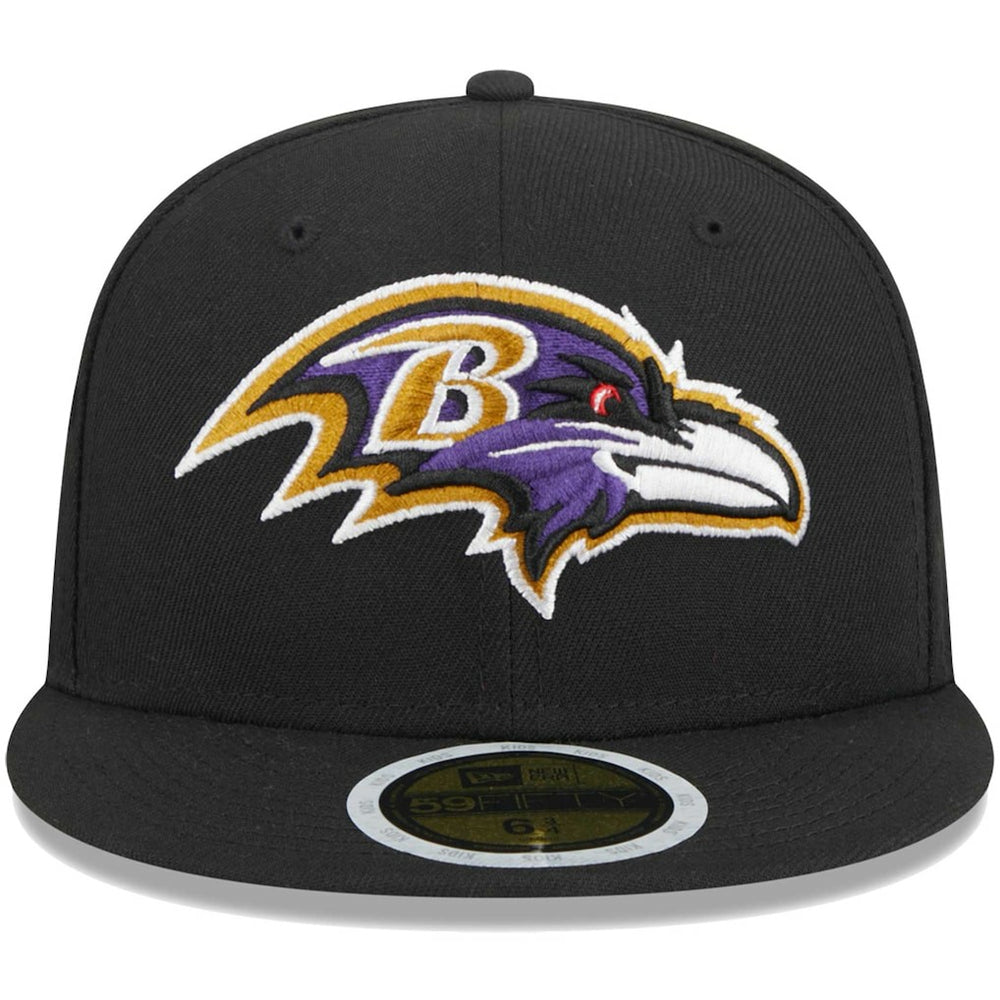 Baltimore Ravens New Era Youth Main 59FIFTY Fitted Hat - Black Hats