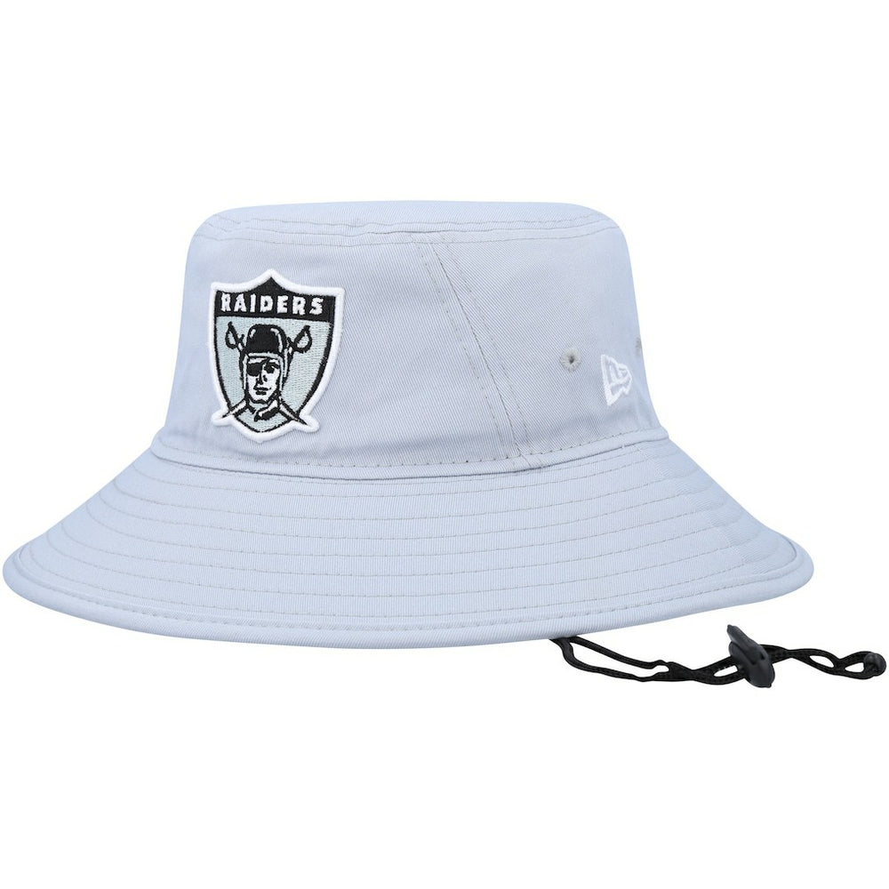 Las Vegas Raiders New Era Main Bucket Hat - Silver Hats
